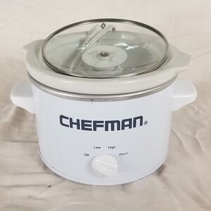 Chefman Slow Cooker Unisex 1.5 Qt White Excellent RJ15-15-WH-R Removable Ceramic